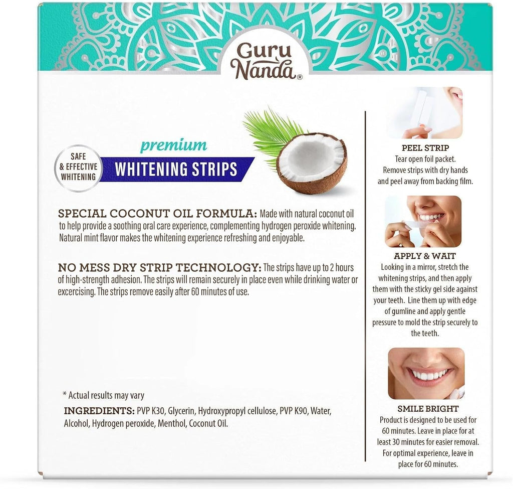 Teeth Whitening Strips - 16-Day Treatment with Non-Slip, Dry Strip Technology - Whitening Designed with Care for a Brighter Smile